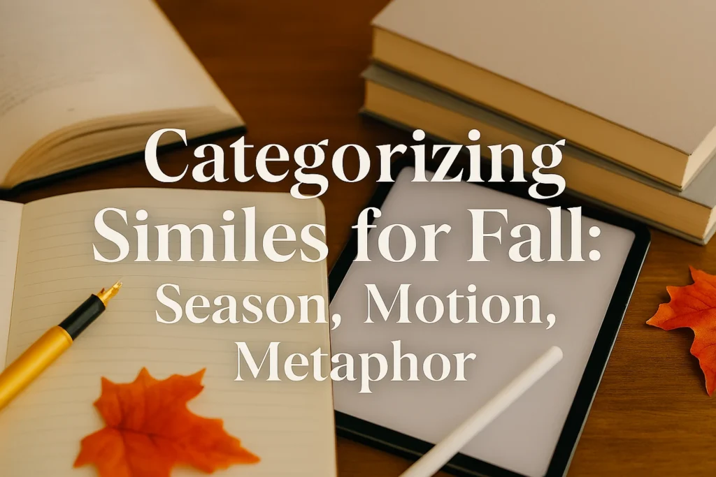 Categorizing Similes for Fall: Season, Motion, Metaphor