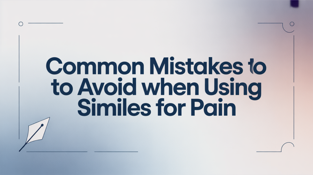 Common Mistakes to Avoid When Using Similes for Pain