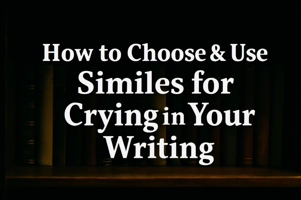 How to Choose & Use Similes for Crying in Your Writing