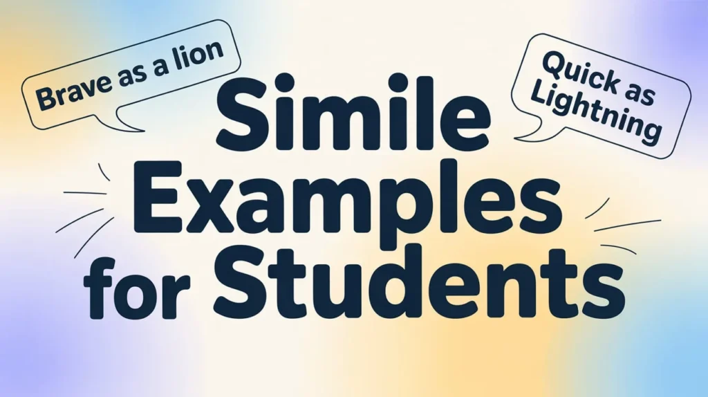 Simile Examples for Students