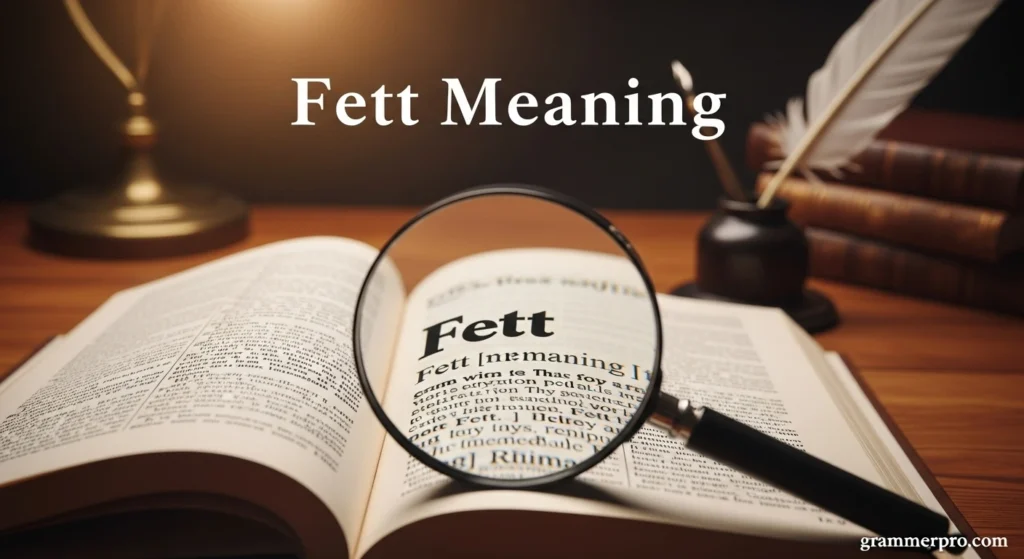 Fett Meaning