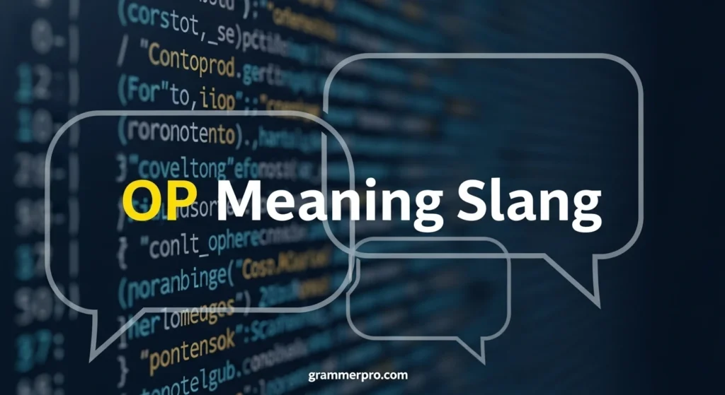 OP Meaning Slang