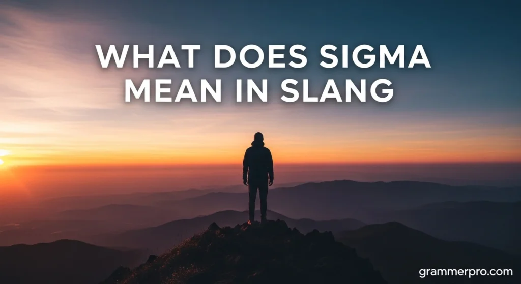 What Does Sigma Mean in Slang