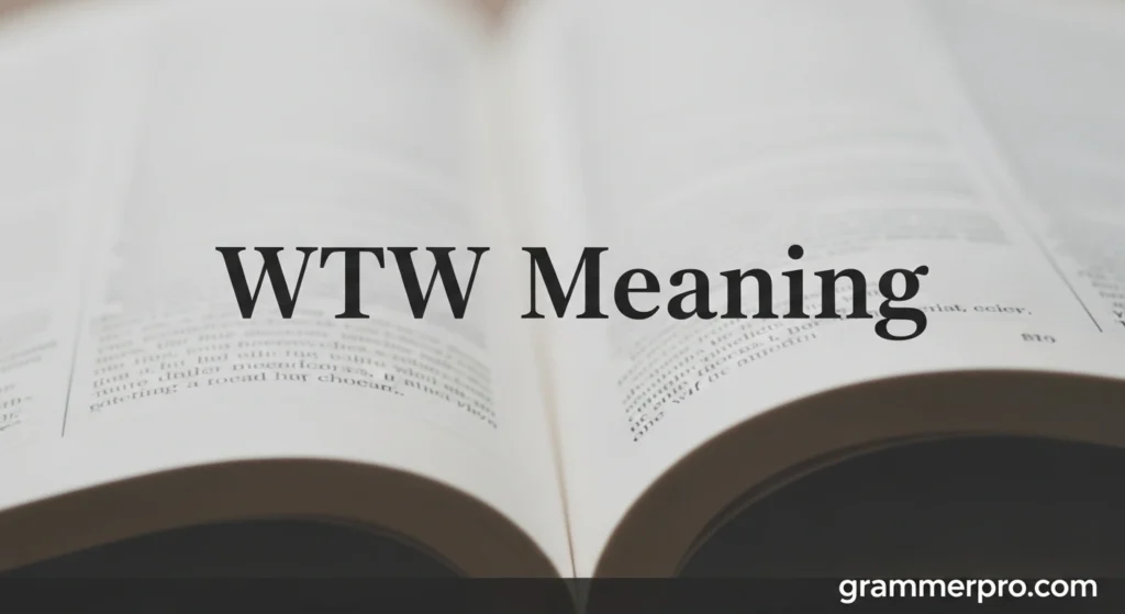 WTW Meaning