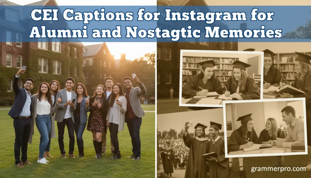 CEI Captions for Instagram for Alumni and Nostalgic Memories
