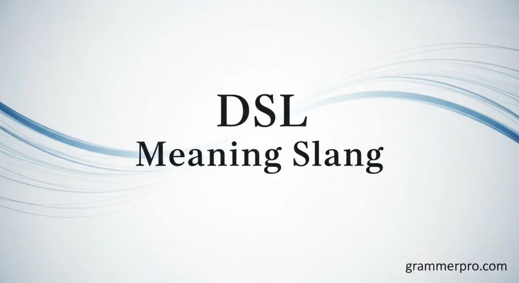 DSL Meaning Slang
