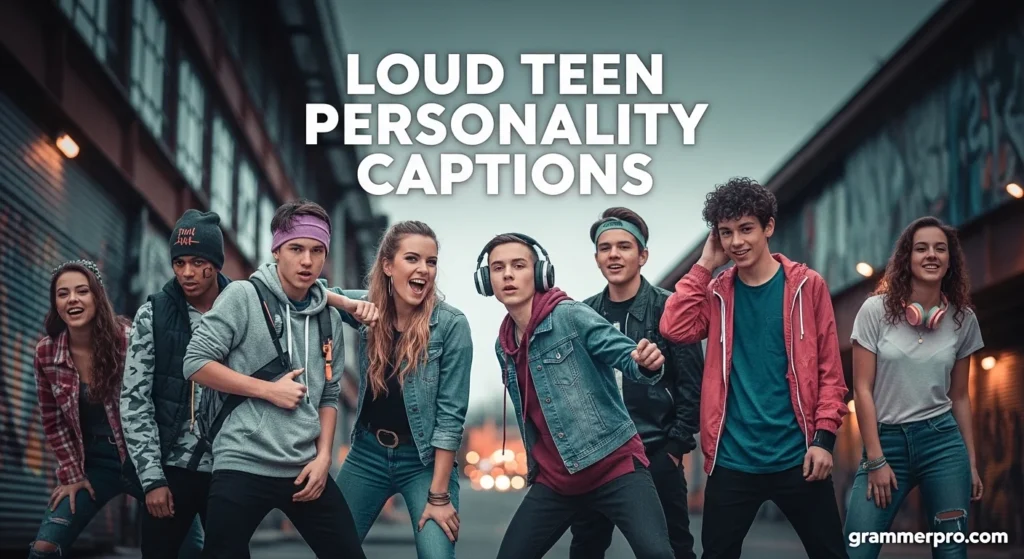 Loud Teen Personality Captions
