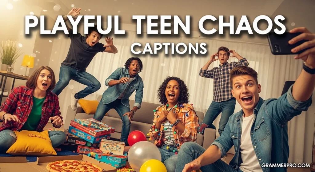 Playful Teen Chaos Captions