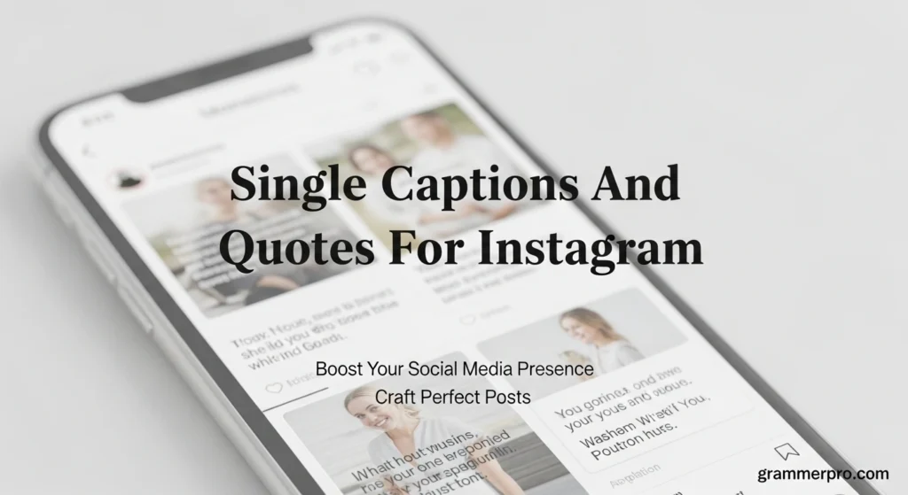 Single Captions And Quotes For Instagram