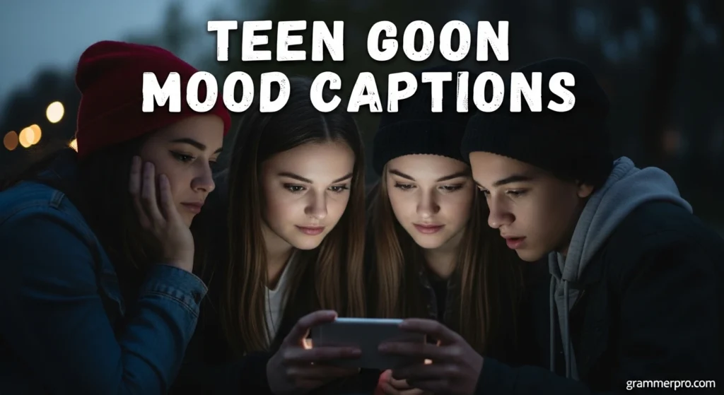 Teen Goon Mood Captions