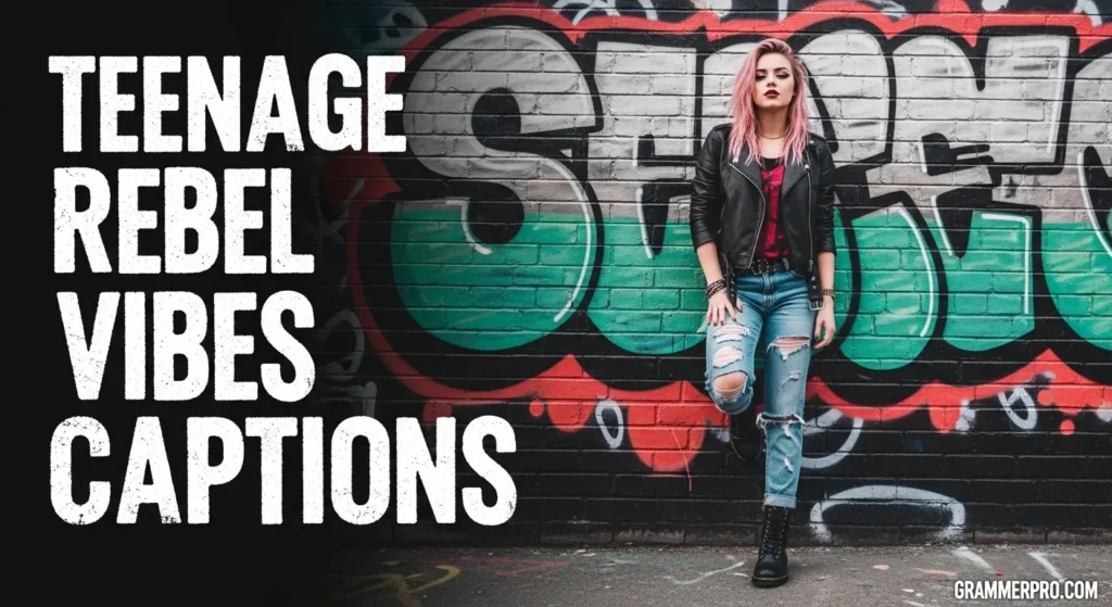 Teenage Rebel Vibes Captions