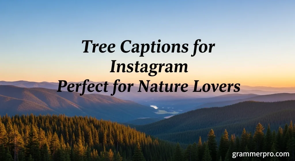 Tree Captions for Instagram Perfect for Nature Lovers