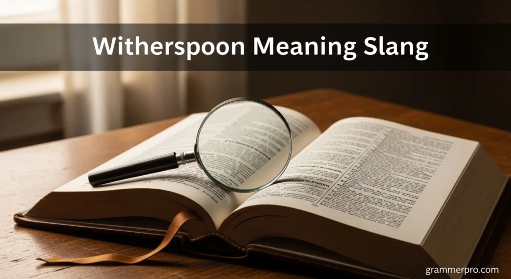 Witherspoon Meaning Slang